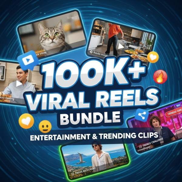 100K+ Viral Reels Bundle – Entertainment & Trending Clips
