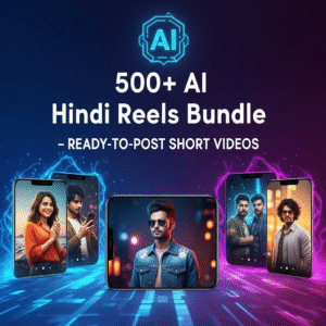 500+ AI Hindi Reels Bundle – Ready-to-Post Short Videos